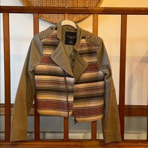 American Eagle Boho Style Moto Jacket